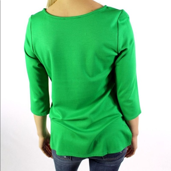 🎉HP🎉 3/4 Sleeve Round Neck top with Slit Detail - Picture 2 of 6